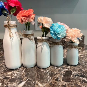Farmhouse Vases, Farmhouse White Vase, Cottagecore Vases, Wedding Vases, Flower Vases, White Flower Vase, Wedding Centerpieces, Wedding Deco
