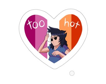 TOO HOT Lesbischer Pride Sticker