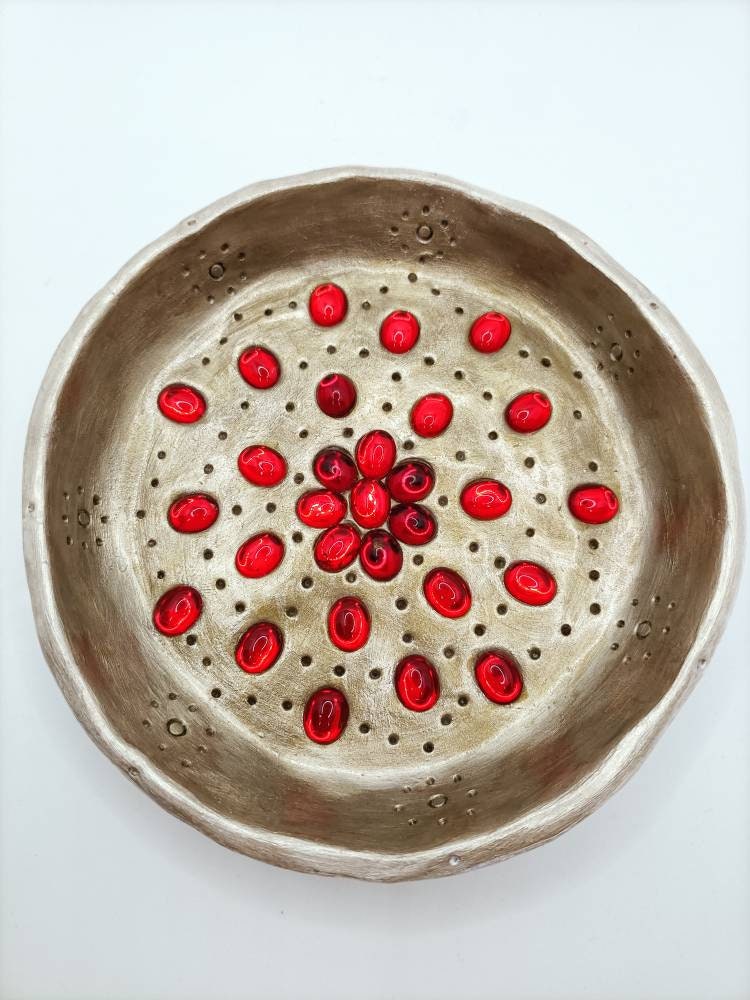 Coupelle à Bijoux/Vide Poche Vide avec Perles Cabochon