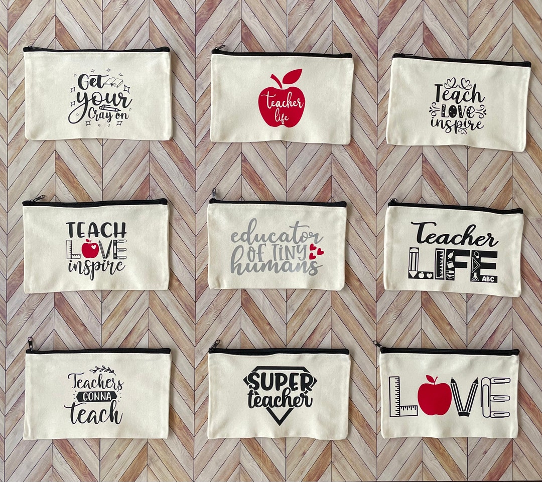 Teacher Make up Pouch / Teacher Gift / Accessories Bag / - Etsy