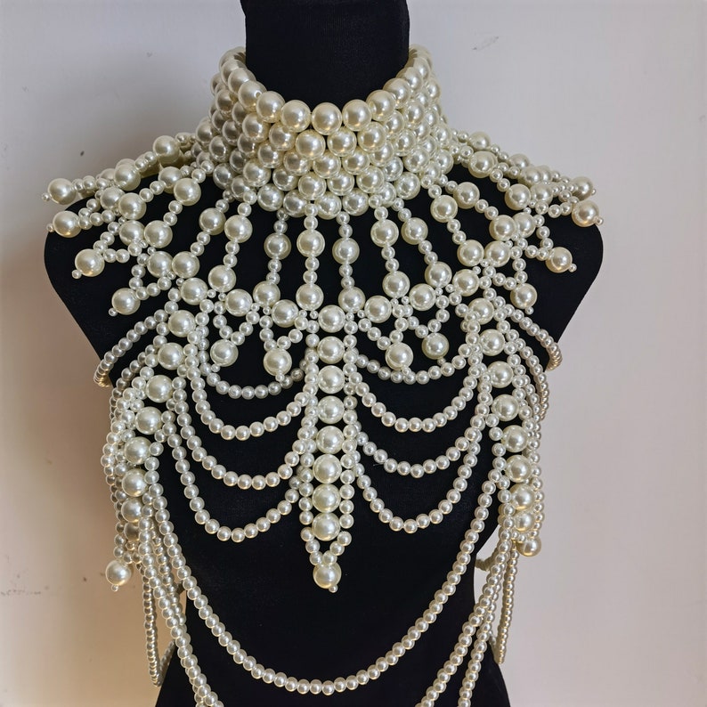 Vintage Pearl Body Chain Pearl Shawl Collier vintage Handmade Etsy France