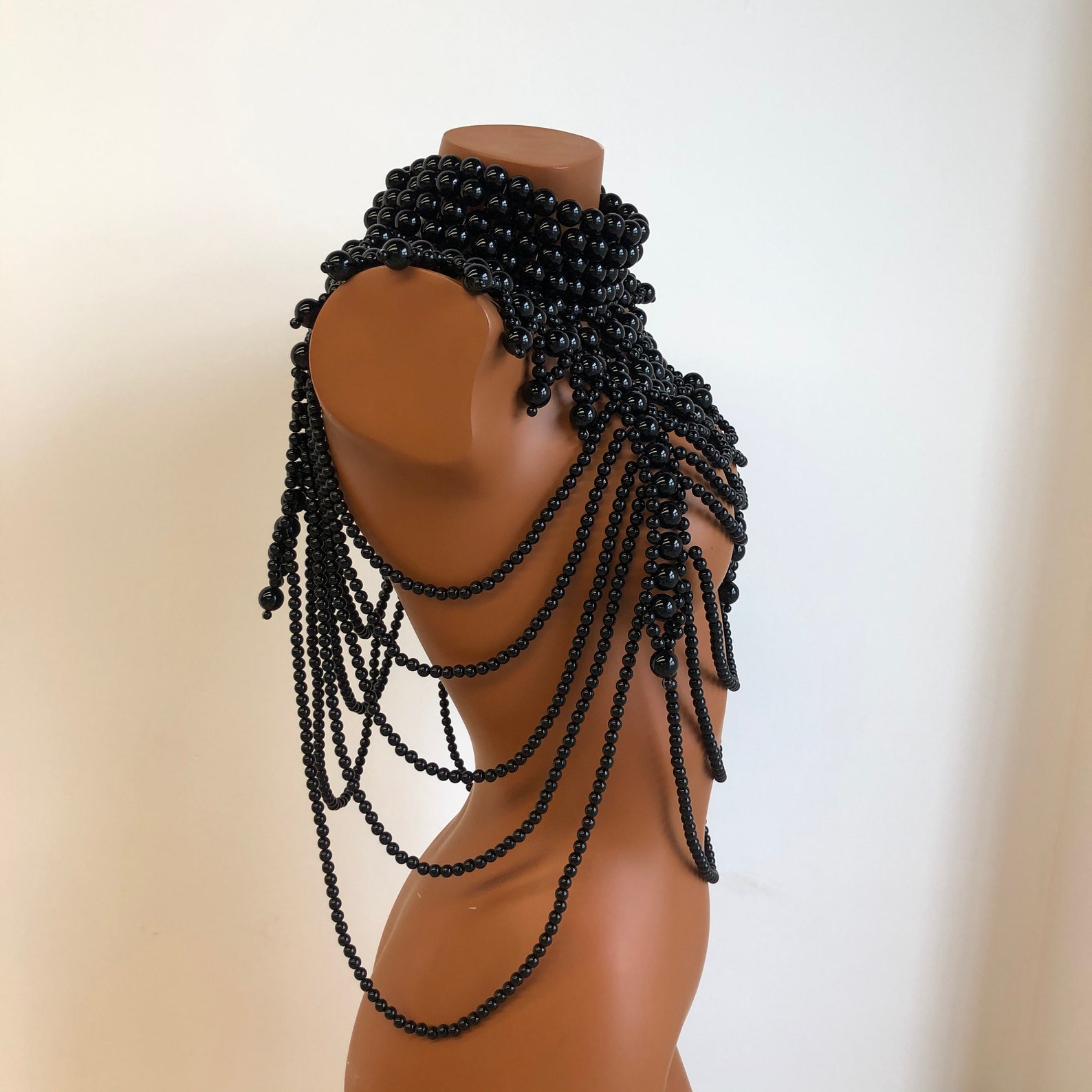 Vintage Pearl Body Chain Pearl Shawl Collier vintage Handmade Etsy France