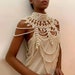 Vintage Pearl Body Chain, Pearl Shawl Necklace Vintage Handmade Beaded Necklace Dress Accessories Necklace Body Chain 