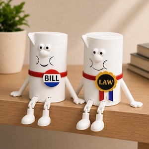 Ledad toalettpappershylla Buddy – 3D-utskriven skrivbordsfigur (Standard- eller LAW-utgåva)
