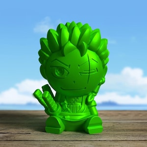 Chibi Zoro - Anime Figure - 3D Printed Swordsman Figure – Highly Detailed Anime-Inspired Collectible