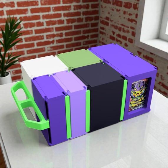 Personalized Modular Deck Box System – Custom TCG Card Storage with Dice Module & Magnetic Lid