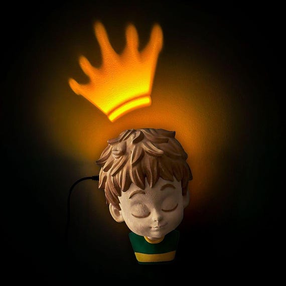 Prince Wall Lamp – Dreamy Planet Boy Night Light – 3D Printed Wall Lamp for Kids & Nurseries - Baby Gift - Baby Shower Gifts