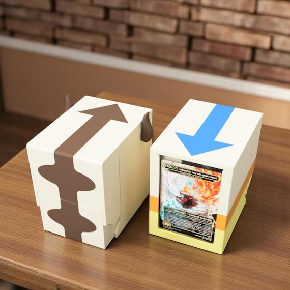 Elemental Harmony Deck Box | Anime-Inspired TCG Storage for MTG Commander | Fits 100 Double-Sleeved Cards + Tokens