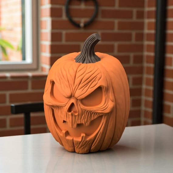 Evil Pumpkin-Inspired 3D Printed Deck Box: Magnetic Closure TCG Storage | Spooky Halloween Design