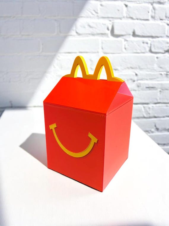 Retro Fast Food Deck Box • Happy Meal Style Commander Deck Case • MTG & TCG Storage for 100 Sleeved Cards with Dice Compartment