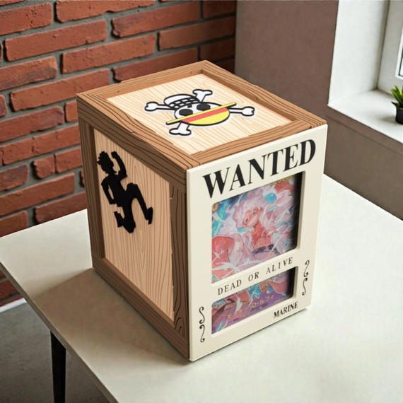 Pirate Bounty Poster Deck Box – Custom Crew Emblem TCG Card Holder with Display Window