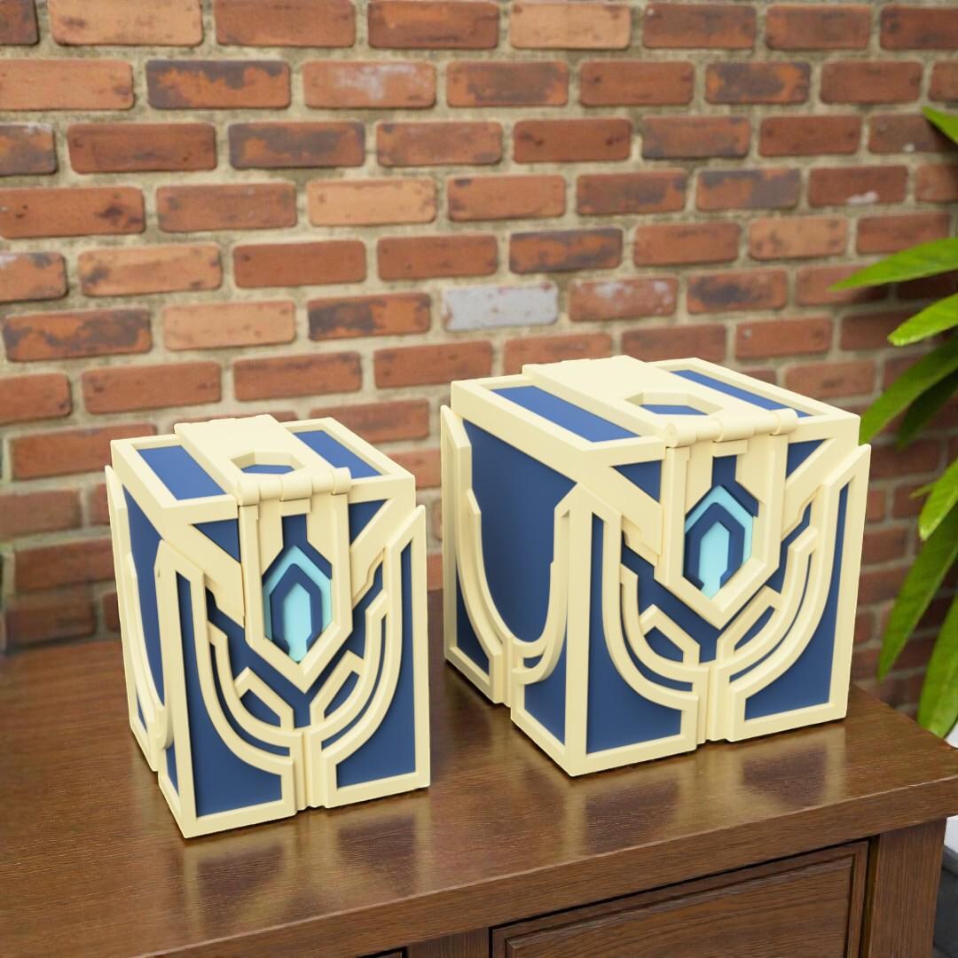 Arcane Tech–inspired Chest Deckbox – 3D Printed Magnetic TCG Storage - Etsy