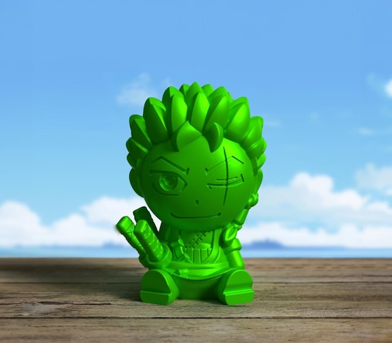 Chibi Zoro - Anime Figure - 3D Printed Swordsman Figure – Highly Detailed Anime-Inspired Collectible