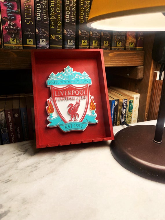 Red Champion Key Holder – 3D Printed Football Wall Decor for Fans - 3D Printed Wall Décor for Football