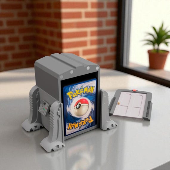 Monster Door-Inspired TCG Deckbox – 100-Card Storage, Customizable Door, Dice & Token Compartment - Trading Cards