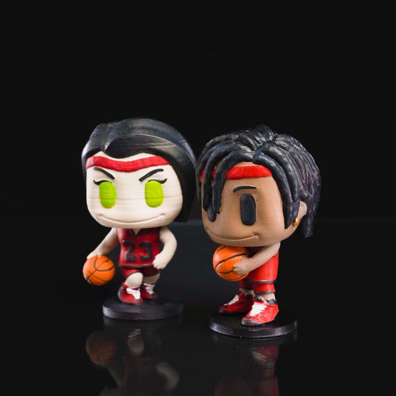 Custom Basketball Rookie of the Year 3D Avatar – Personalized Basketball Award Gift – 3D Printed Sports Figure