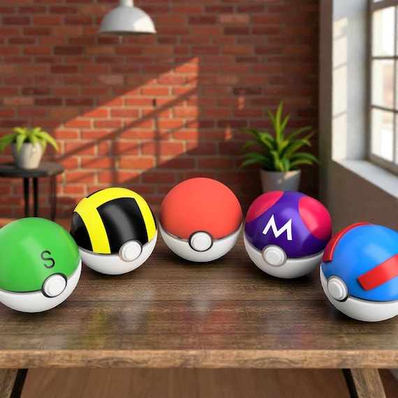 3D Printed Monster Capture Sphere Deck Box – Push Button Opening, Dice Storage