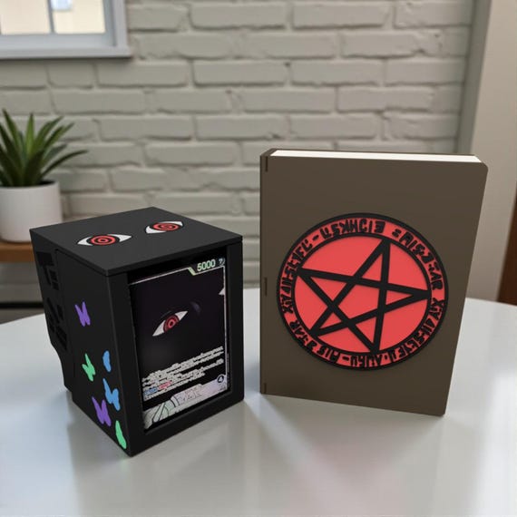Mystic Ruler-Inspired 3D Printed Deck Box Collection: Book & Multi-Eye Designs | Magnetic Closure TCG Storage