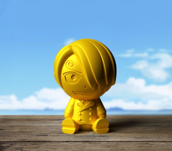 Chibi Sanji Anime Figure - 3D Printed Elegant Chef Warrior Figure – Highly Detailed Anime-Inspired Collectible