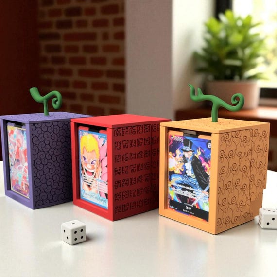 Adventure-Inspired TCG Deck Box: 100-Card Storage with Dice Compartment