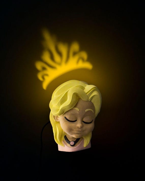 Dreamy Princess Wall Lamp – 3D Printed Night Light for Kids & Nurseries - Baby Gift - Baby Shower Gifts