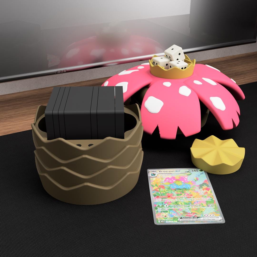 Bulbasaur Venusaur Deckbox 3D Printed Pok mon Card Storage Etsy Bulbasaur Venusaur Deckbox 3D Printed Pok mon Card Storage Etsy