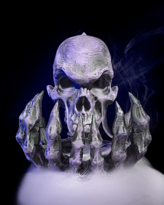 3D Printed Skeleton Backflow Incense Burner – Gothic Skull Phantom Aromatherapy Decor - Skeleton Incense Holder