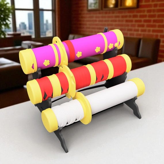 Sword-Inspired Playmat Storage Tube: Anime TCG Mat Protector