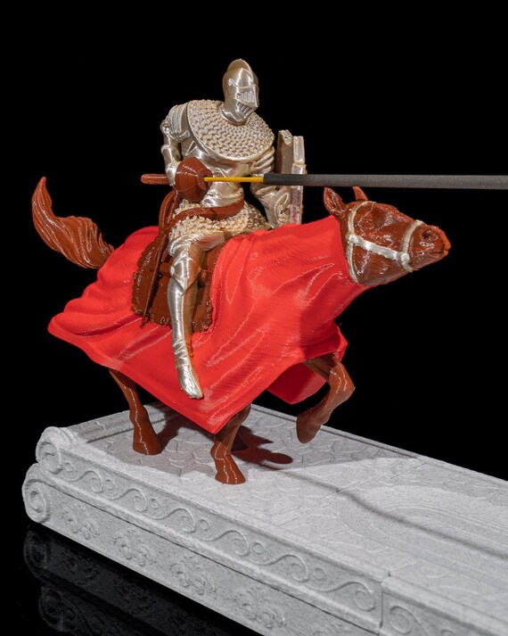 Joust a Knight Incense Holder - 3D Printed Medieval Warrior Incense Burner for Home & Meditation