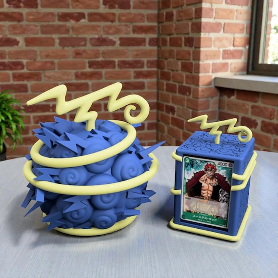 Fantasy Swirl Fruit Deck Box – TCG Card Holder with Dice Storage (2 Versions)