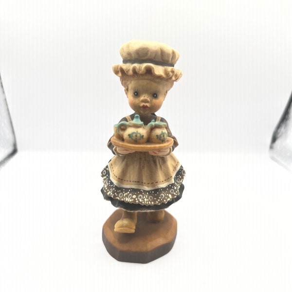Anri Italy Sarah Kay "Afternoon Tea" Little Girl 4" Figurine #1735/4000