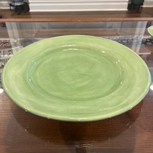 Pottery Barn Sage relish GREEN Sausalito Serving Platter Bowl Salad Pasta Dish