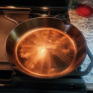 Lodge Brand 12 Inch Smooth Inside Sides and Bottom - Cast Iron Skillet (made in the USA); Smooth Cast Iron Skillet
