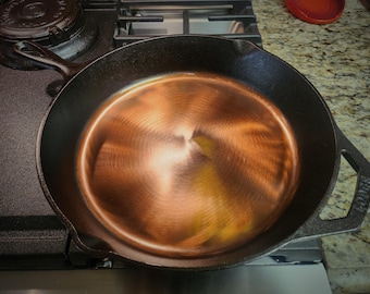 Lodge 12 inch Smooth - Inside bottom only; Free Handle Cover; Cast Iron Skillet (made in the USA); Smooth Cast Iron Skillet; Gift