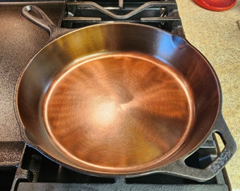 Lodge 12 inch Smooth - Inside sides and bottom - Cast Iron Skillet (made in the USA); Smooth Cast Iron Skillet; Cooks Gift