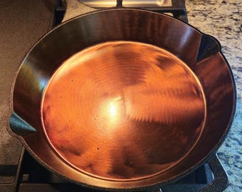 Mueller Sartén de hierro fundido de 30 cm (12 pulgadas) lisa - Interior y base lisas; Sartén de hierro fundido lisa; Regalo para cocineros
