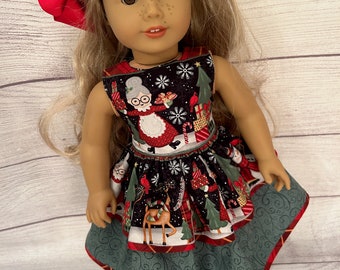 Mrs. Claus Doll Dress for 18" Doll