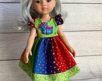 Bright and Colorful Dress and Pantaloon Set for 13" Paola Reina Doll