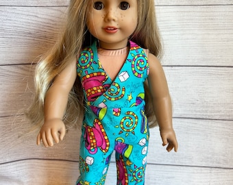 Coffee Time Jumpsuit for 18" Doll