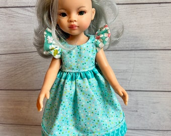 Teal Dress and Pantaloon set for 13" Paola Reina Style Doll