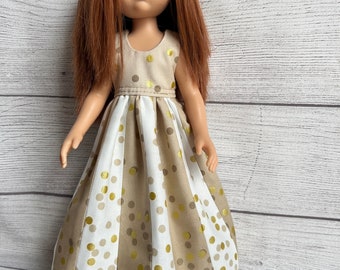 Polka Dot Prom Dress for 13" Doll