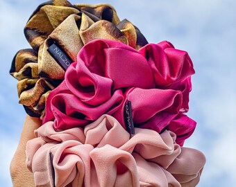 Deluxe Satin Mini Scrunchie - Hair mini Scrunchie -  Name inspired by all my loved ones