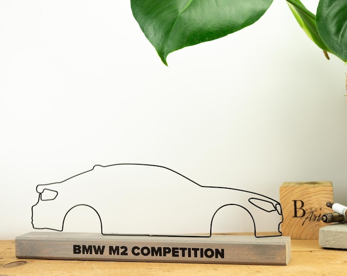 BMW M2 Competition inkl. Wunschtext |  Line Art | Auto | Wähle deine Farben!