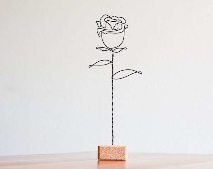 One Line Art als Rose