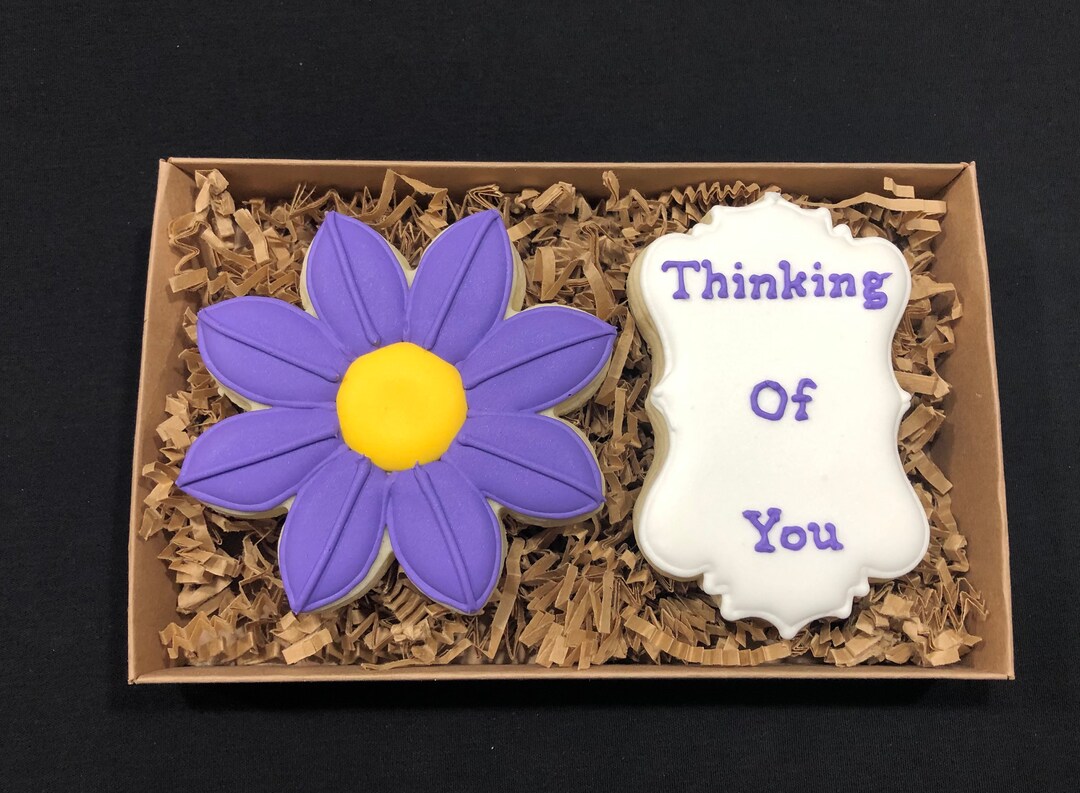 Thinking of You Cookie Gift Set 2 Cookies Item SHIPS in 35 Etsy
