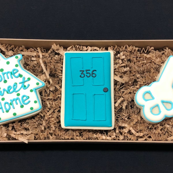 House warming/new home Cookie Gift Set- 3 Cookies - Item SHIPS in 3-5 business days, please read ALL listing details BEFORE ordering!