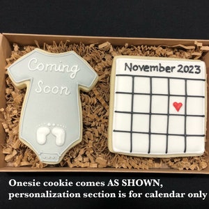Baby Announcement Cookie Gift Set- 2 Cookies - Item SHIPS in 3-5 business days, please read ALL listing details BEFORE ordering!