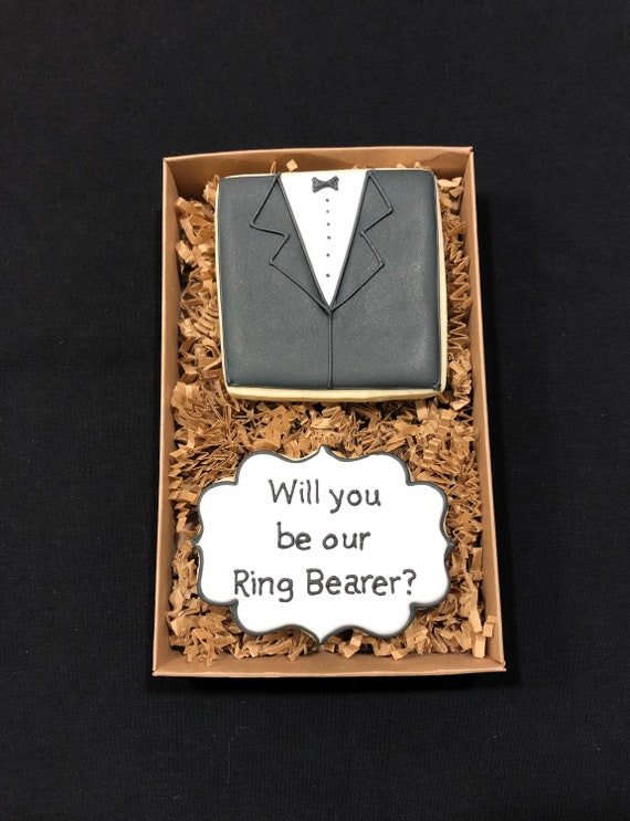 Ring Bearer Proposal Cookie Gift Set 2 Cookies Item SHIPS Etsy