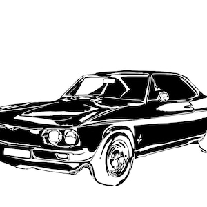 1965 Corvair Classic Car- SVG, PNG, Laser File, Glowforge
