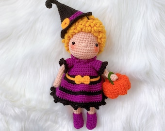 Baby Luna's Halloween - AMIGURMI doll pattern- Crochet doll pattern- English PDF Pattern